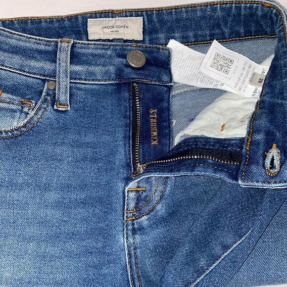 Jacob Cohen Kimberly Medium Blue 5 Pocket Skinny Regular Waist Pant NWT Size 26 - Picture 15 of 17